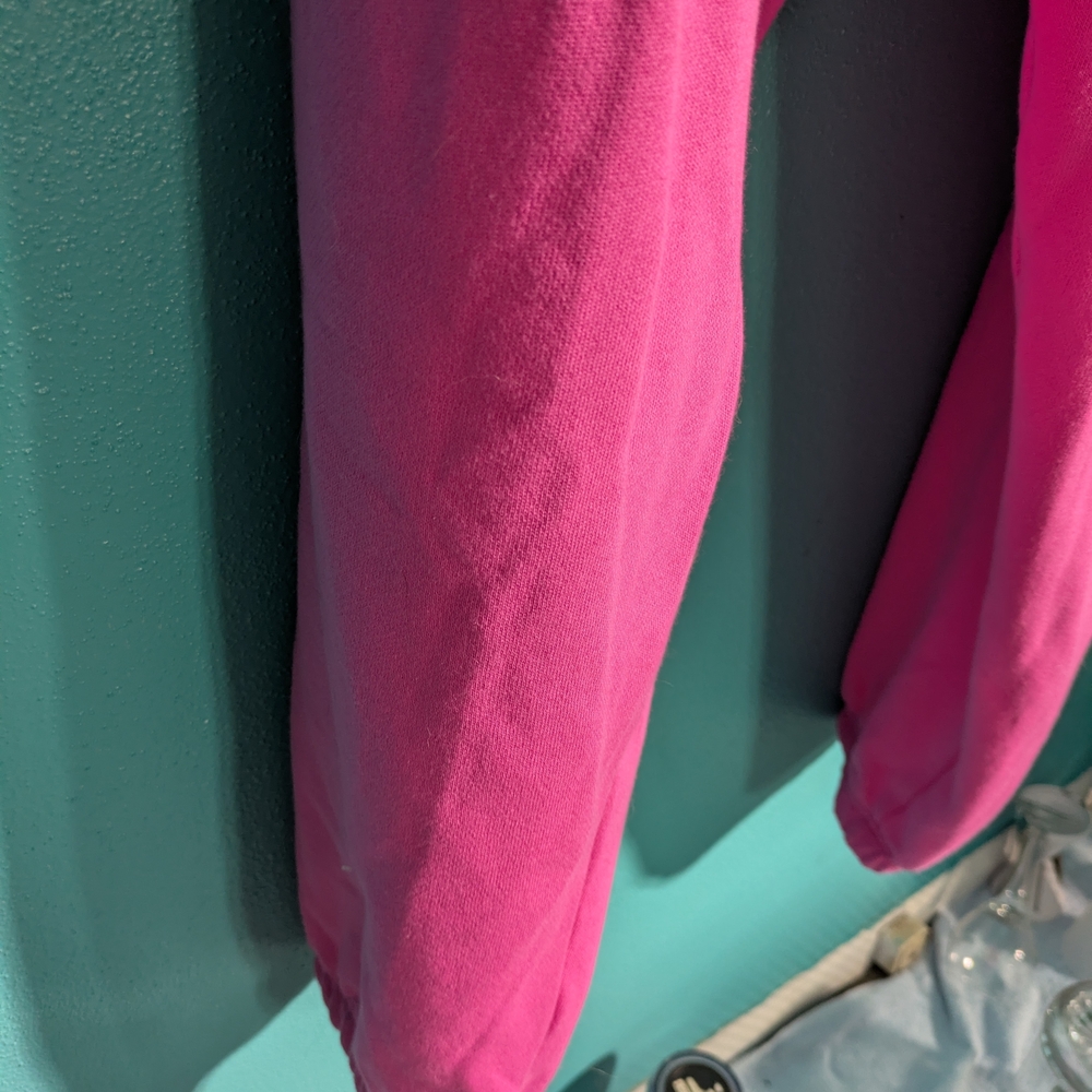 Pink Jogger Sweatpants with Side Lettering Streetwear Comfy Y2k‎ - Picture 5 of 9